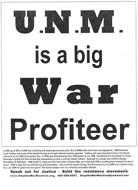 UNM Big War Profiteer